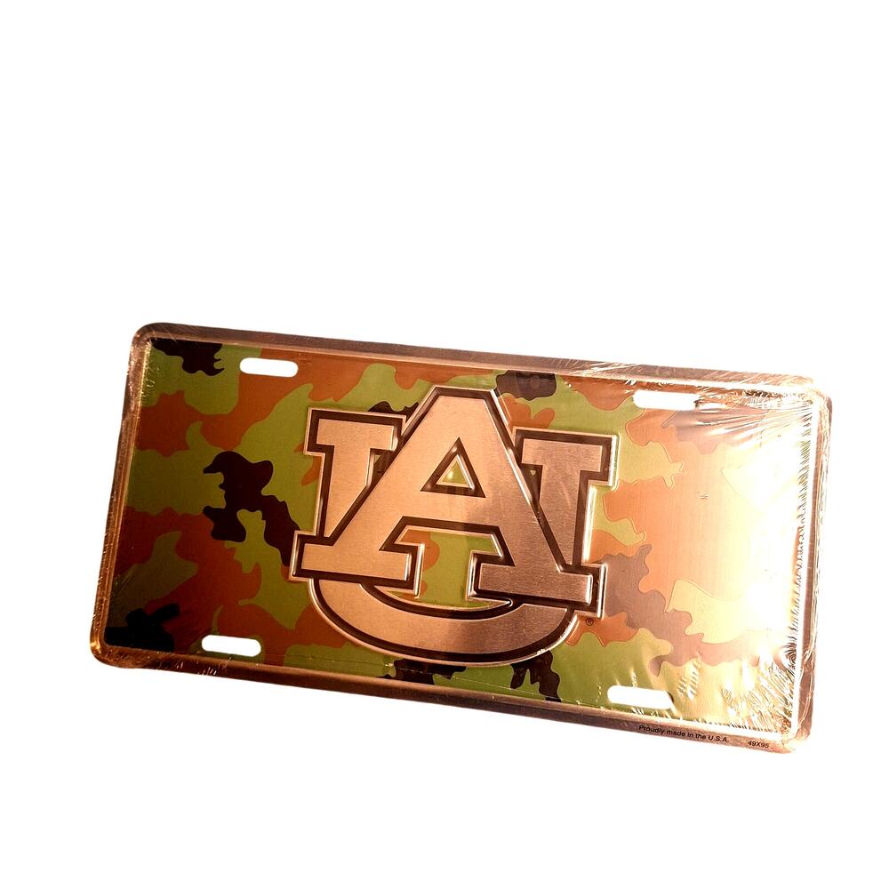 NCAA Auburn Tigers Metal License Plate Retro Cameo Flat New